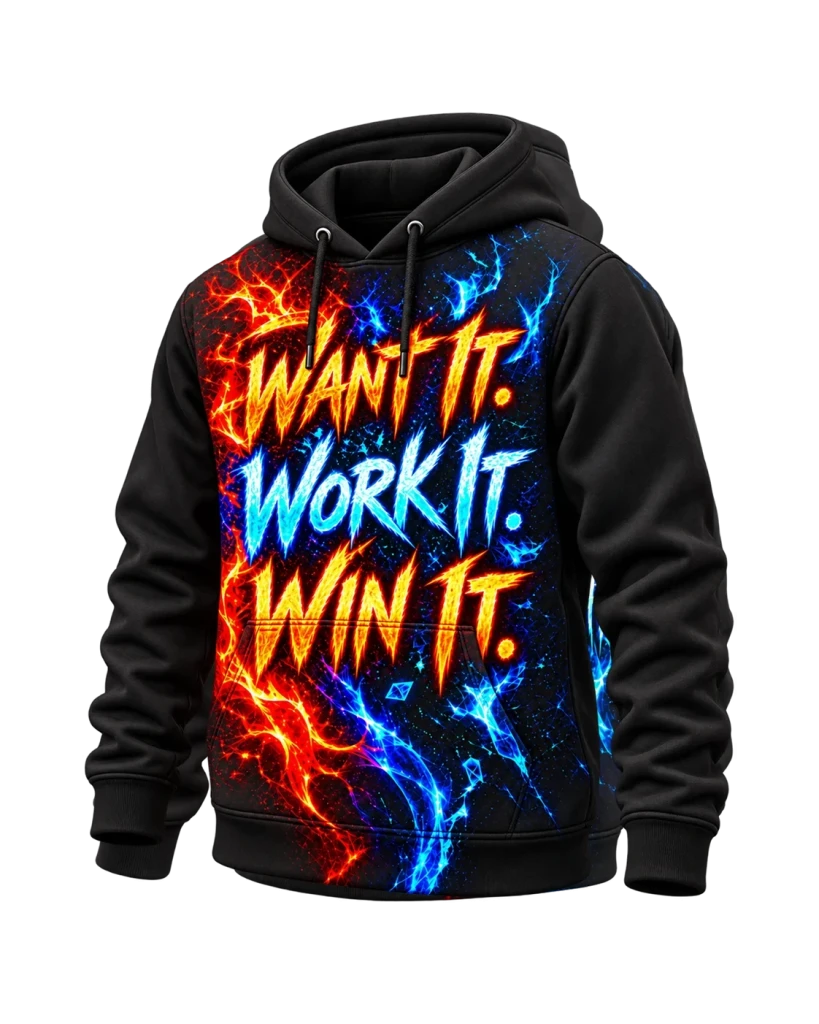 Want It Hoodie, front, angled