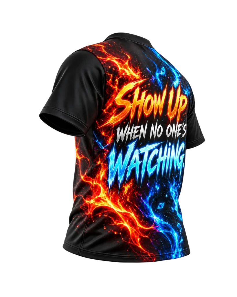 Work It Tee, back, angled